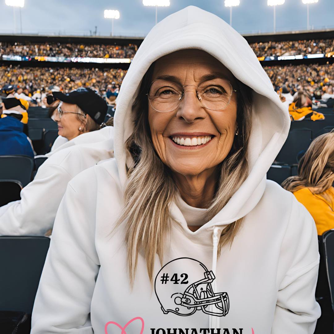 Customizable Sport Mom Hooded Sweatshirt