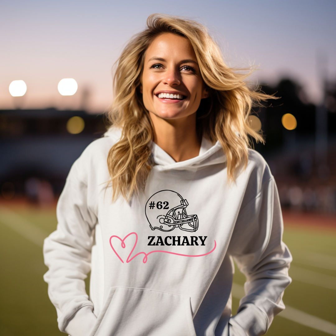 Customizable Sport Mom Hooded Sweatshirt