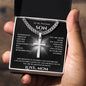 TO MY PRECIOUS SON | LOVE MOM | CROSS NECKLACE