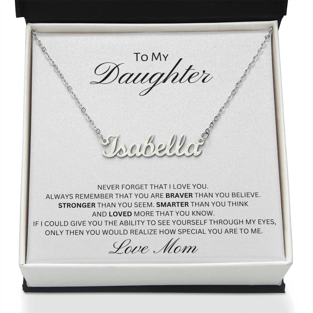 Custom Name Necklace | To My Daughter