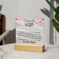 To My Beautiful Wife | Square Acrylic Plaque