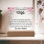To My Beautiful Wife | Square Acrylic Plaque