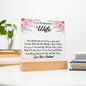 To My Beautiful Wife | Square Acrylic Plaque