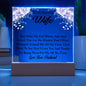 To My Beautiful Wife | Square Acrylic Plaque
