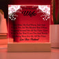 To My Beautiful Wife | Square Acrylic Plaque
