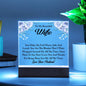 To My Beautiful Wife | Square Acrylic Plaque