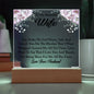 To My Beautiful Wife | Square Acrylic Plaque
