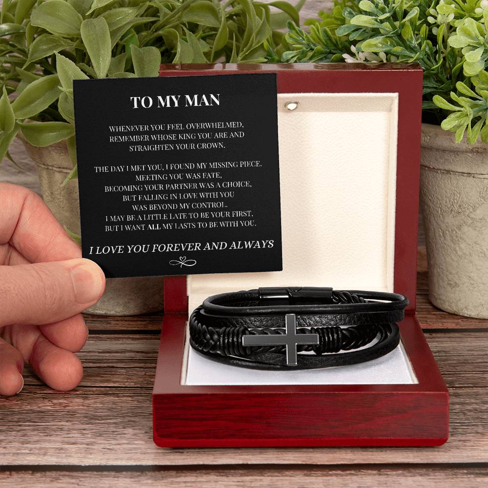 To My Man - Cross Bracelet