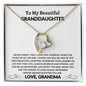 To My Beautiful Granddaughter - Forever Love Necklace