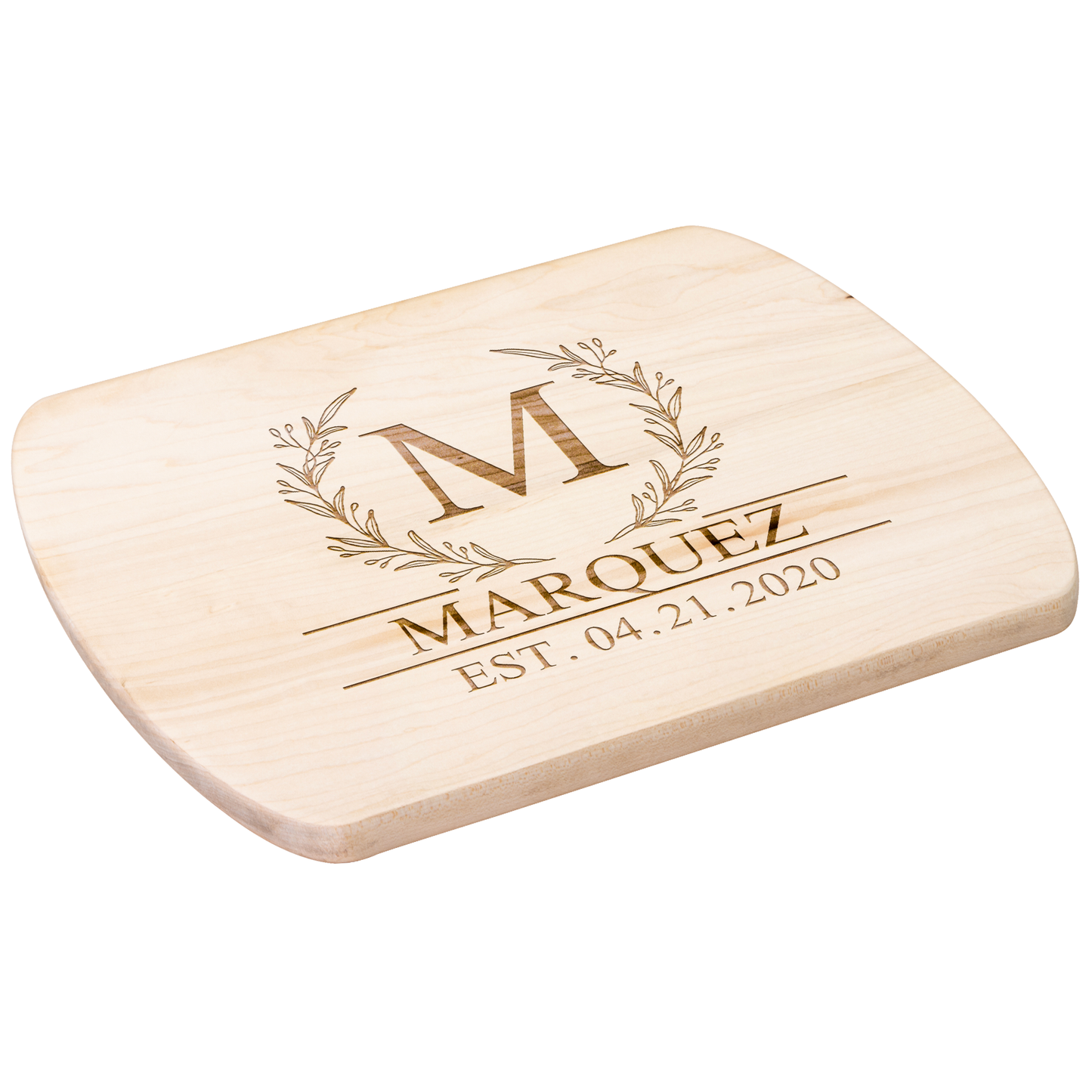 Personalized Hardwood Oval Cutting Board