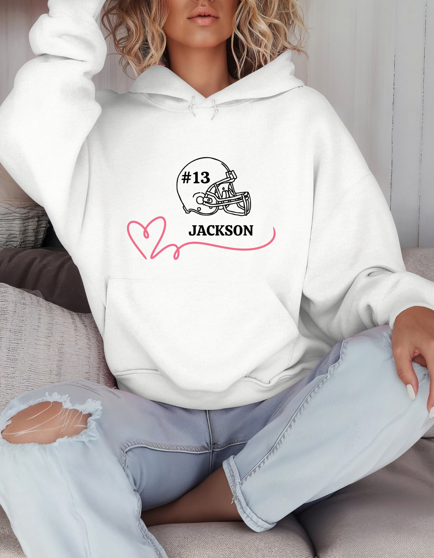 Customizable Sport Mom Hooded Sweatshirt