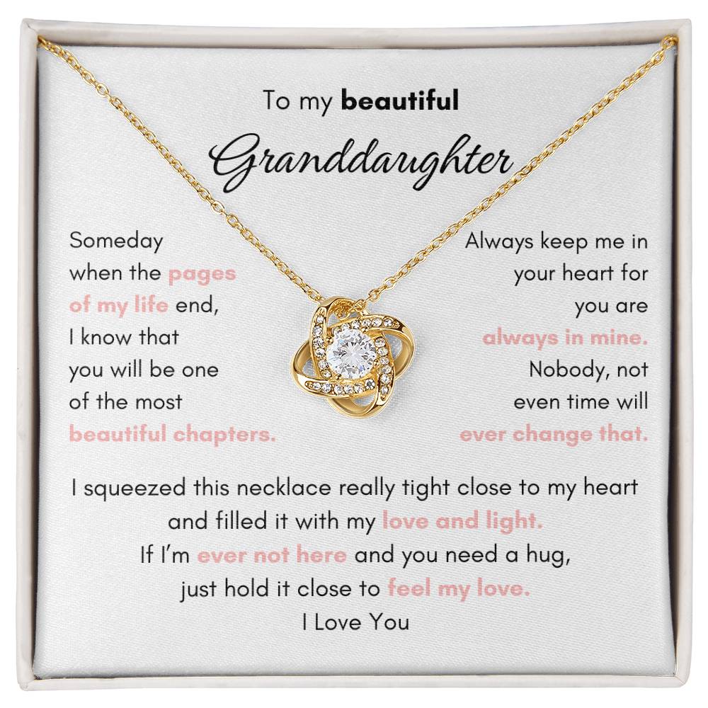 To My Granddaughter (Love Knot Necklace)