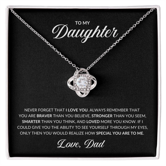 To My Daughter | Love Knot Necklace