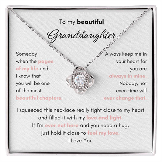 To My Granddaughter (Love Knot Necklace)