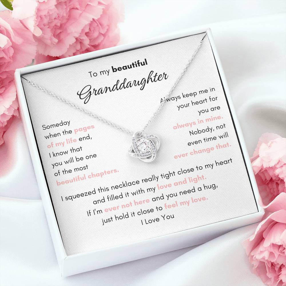 To My Granddaughter (Love Knot Necklace)