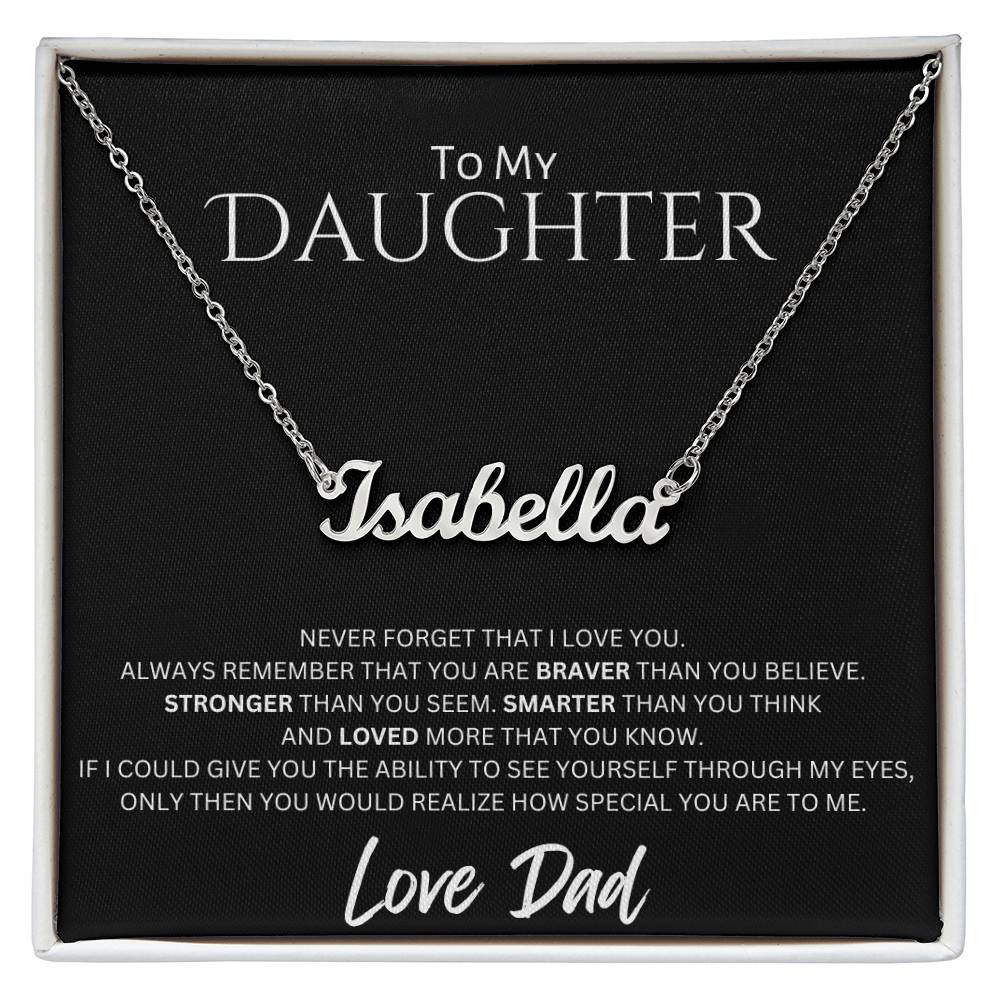 Custom Name Necklace | To My Daughter