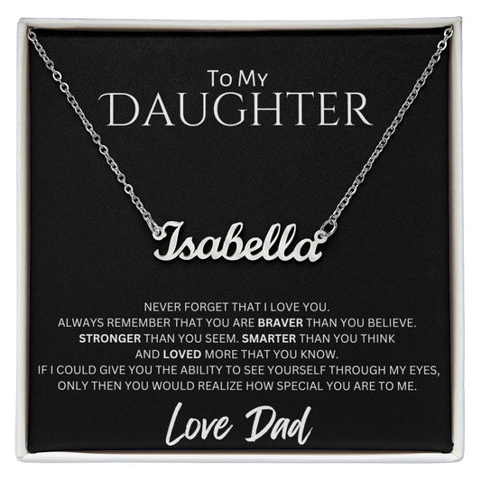 Custom Name Necklace | To My Daughter