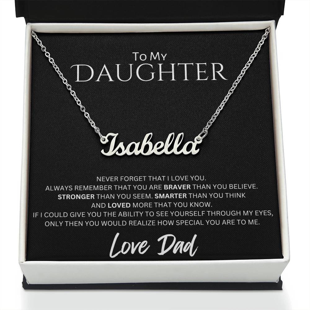 Custom Name Necklace | To My Daughter