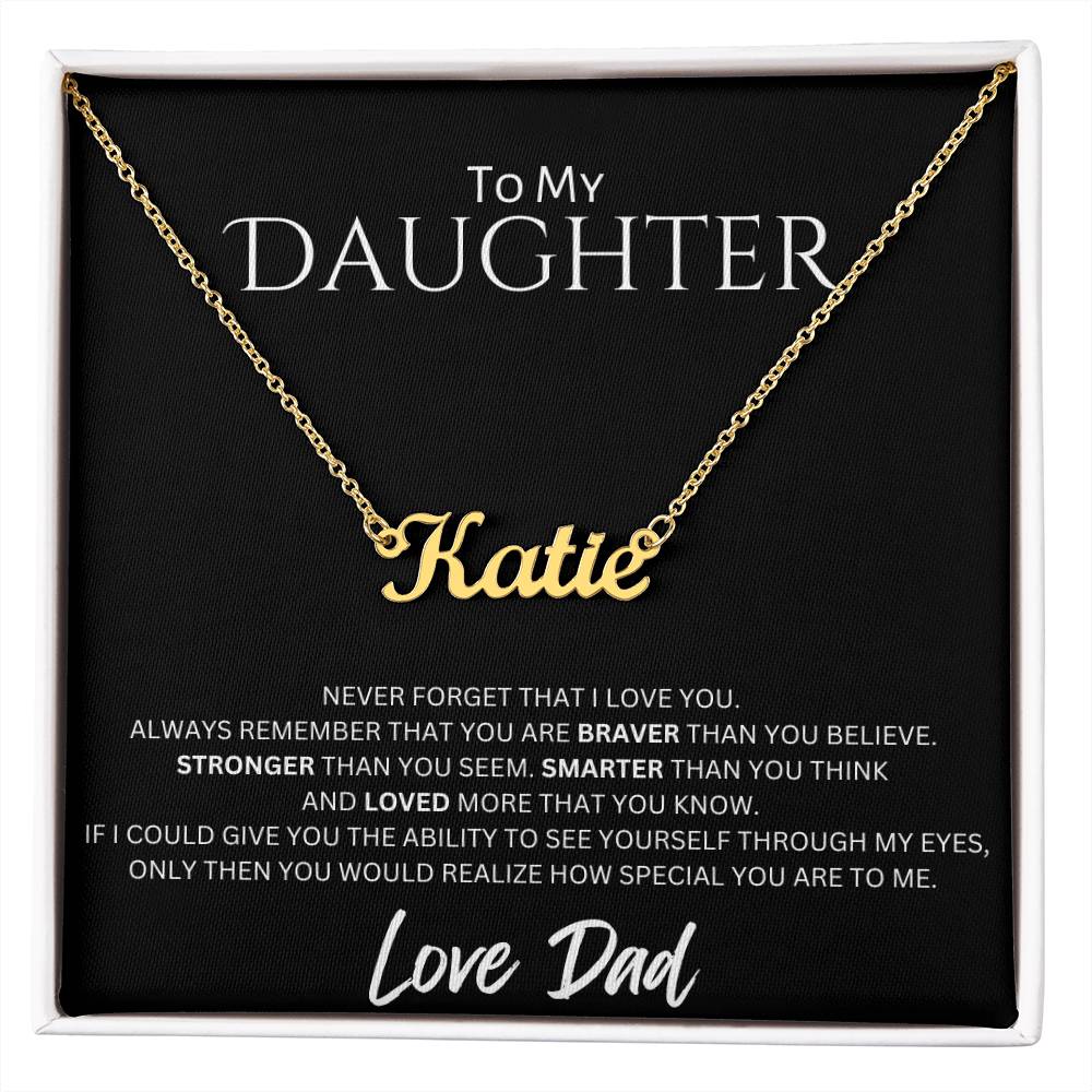 Custom Name Necklace | To My Daughter