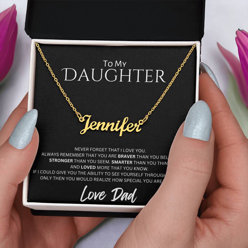 Custom Name Necklace | To My Daughter