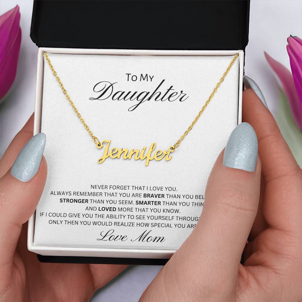 Custom Name Necklace | To My Daughter