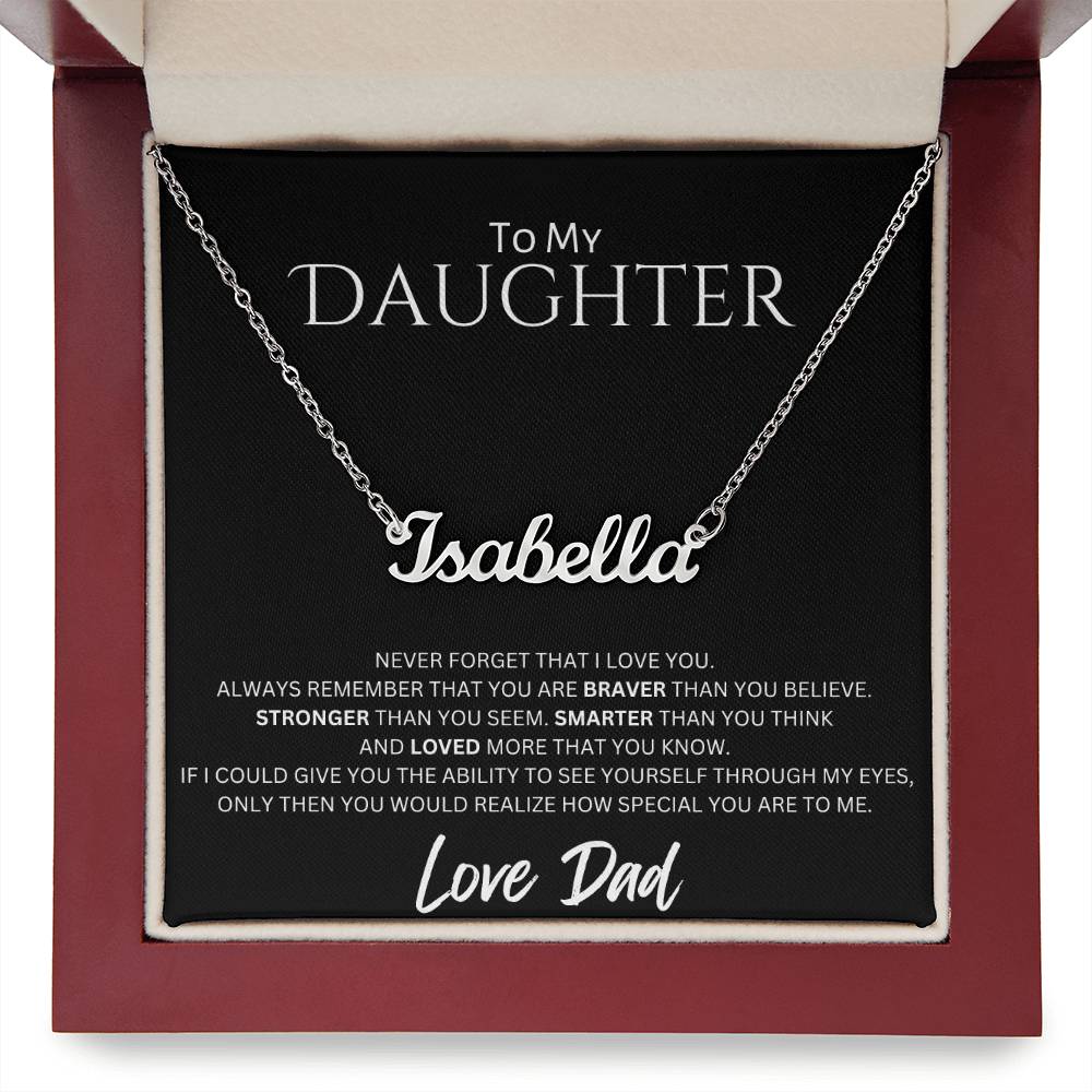 Custom Name Necklace | To My Daughter