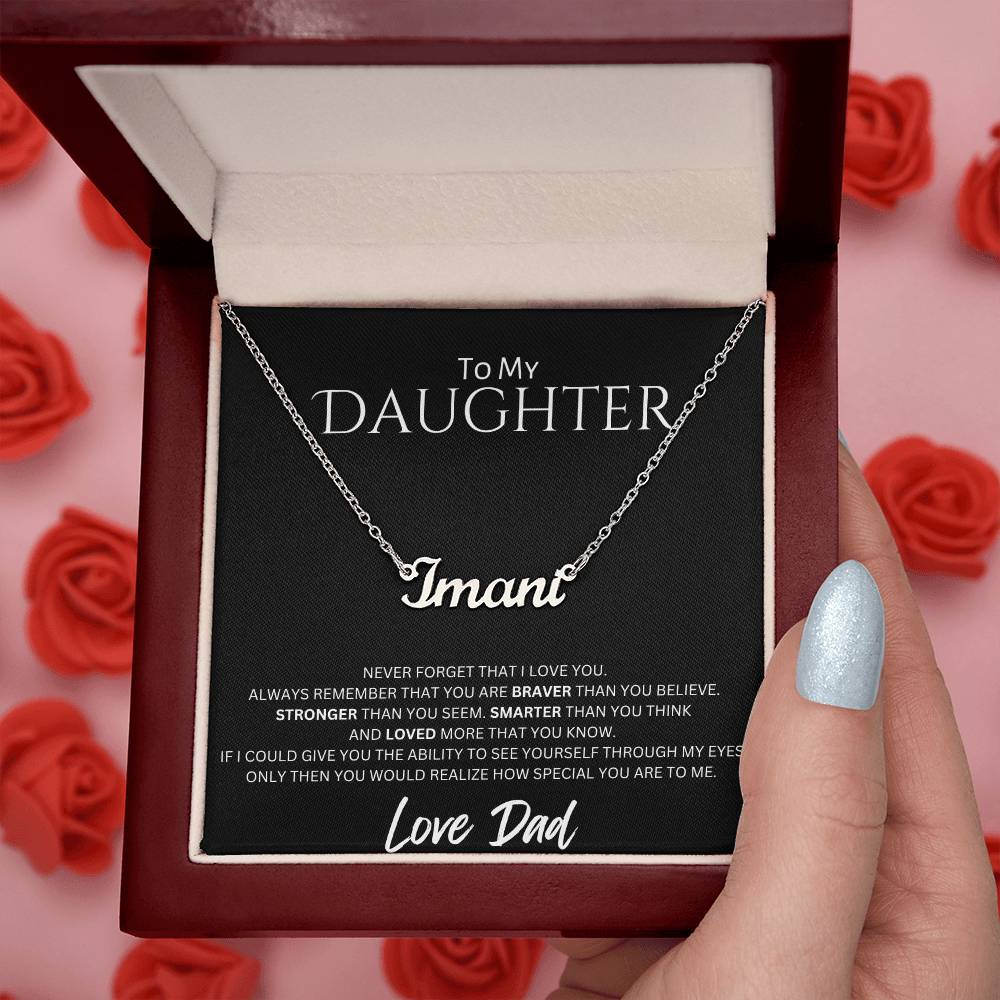 Custom Name Necklace | To My Daughter