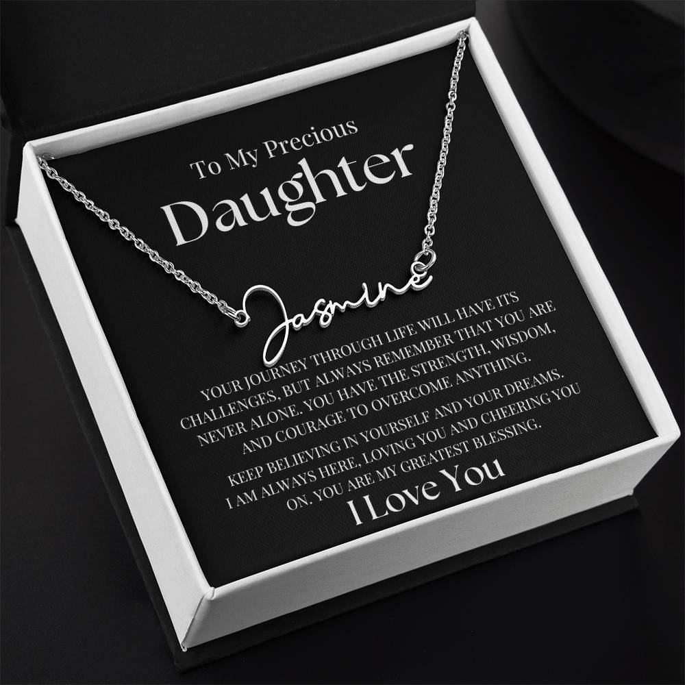 To My Precious Daughter | Name Necklace