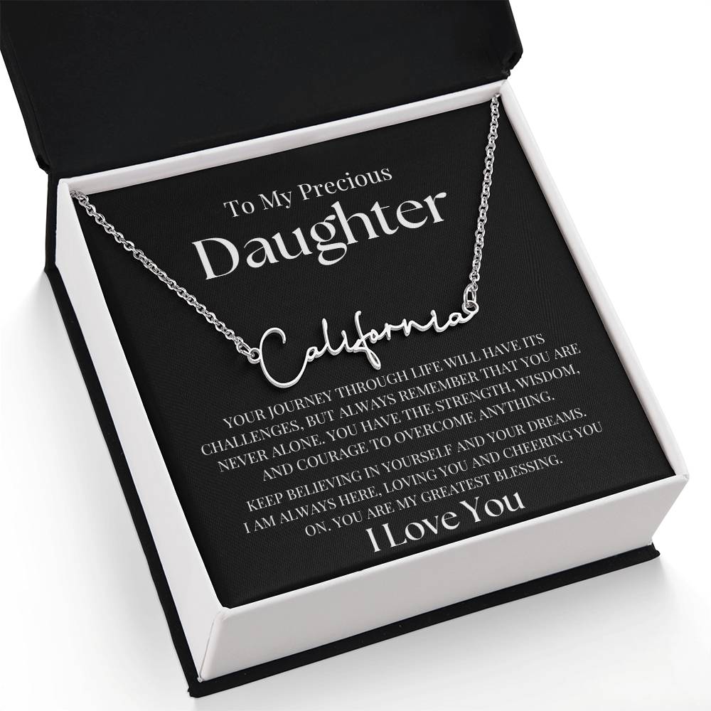 To My Precious Daughter | Name Necklace