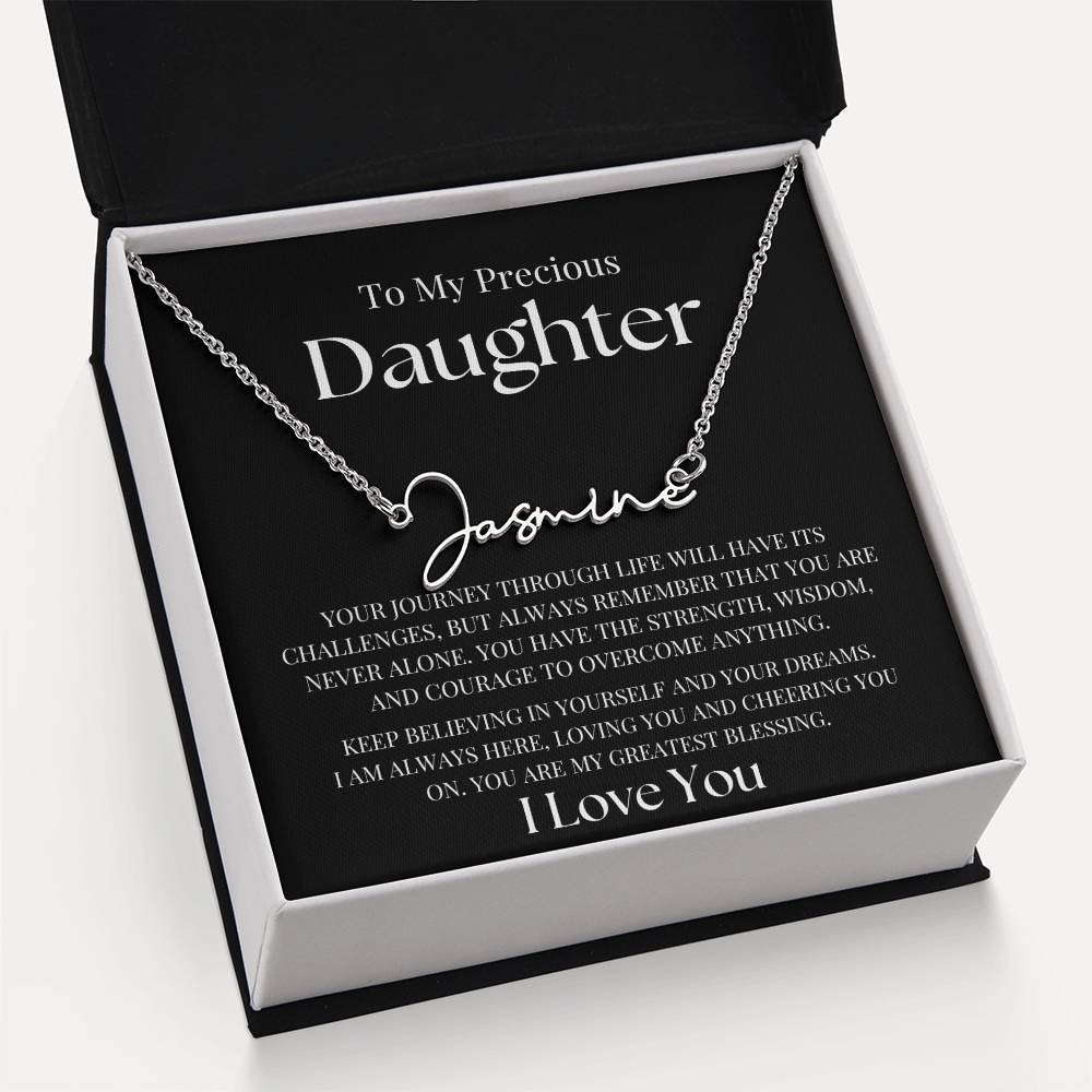 To My Precious Daughter | Name Necklace