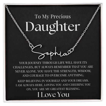 To My Precious Daughter | Name Necklace