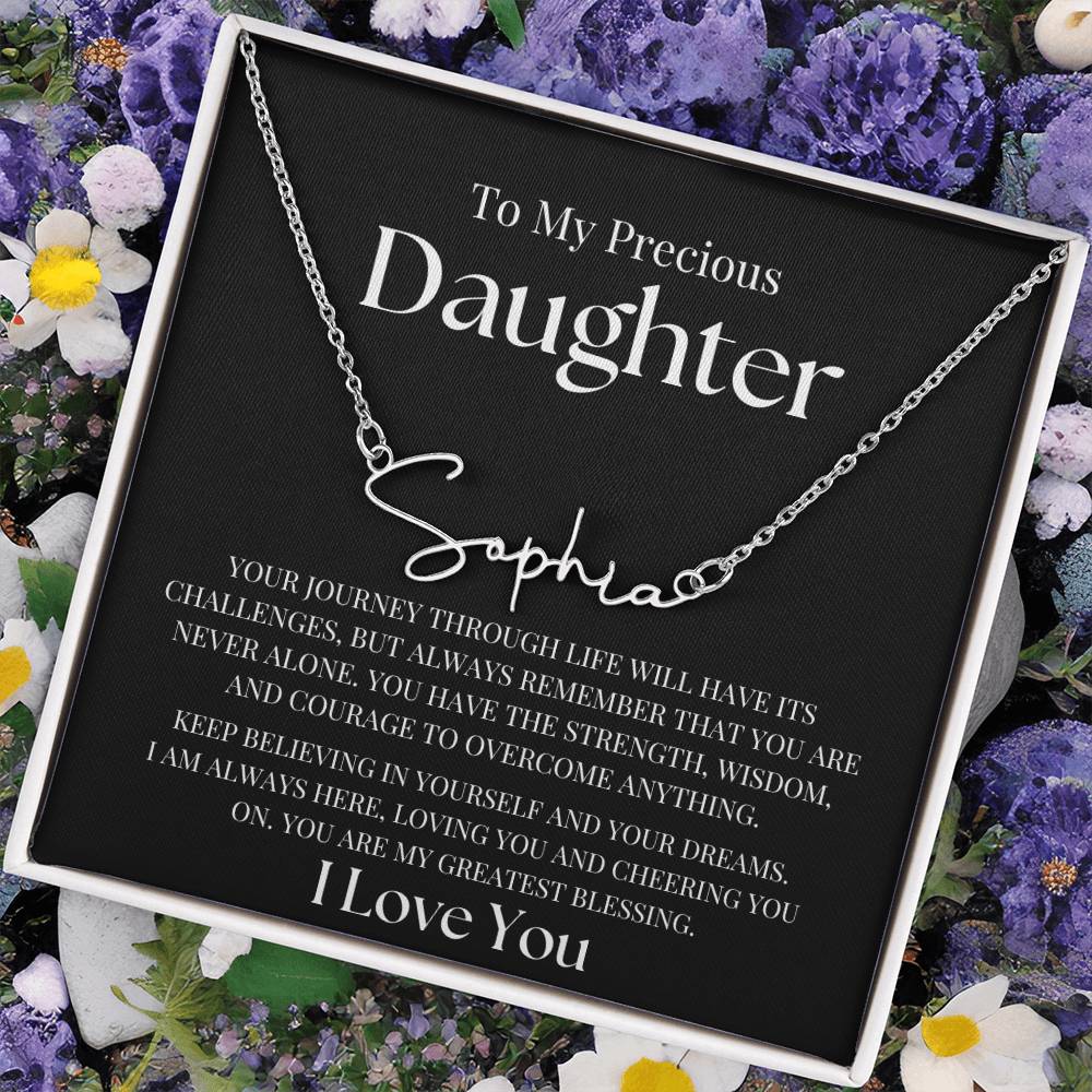 To My Precious Daughter | Name Necklace