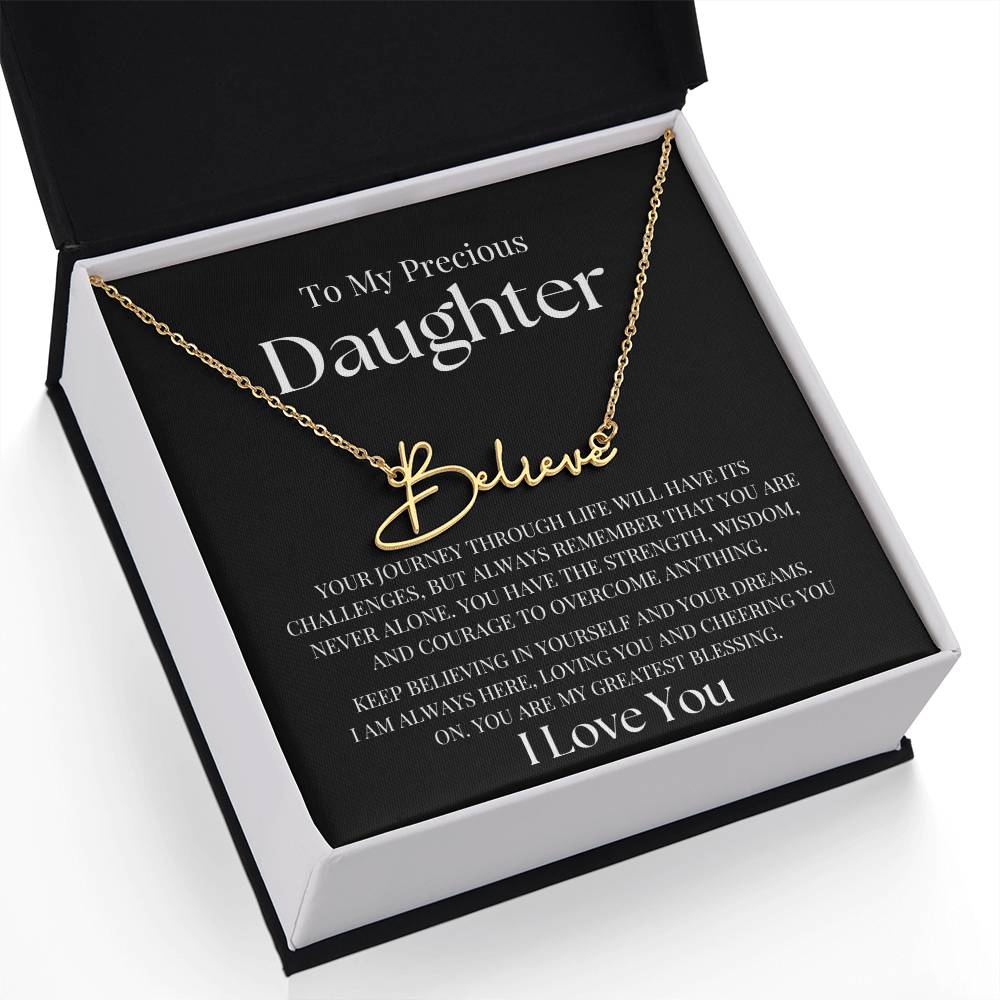 To My Precious Daughter | Name Necklace