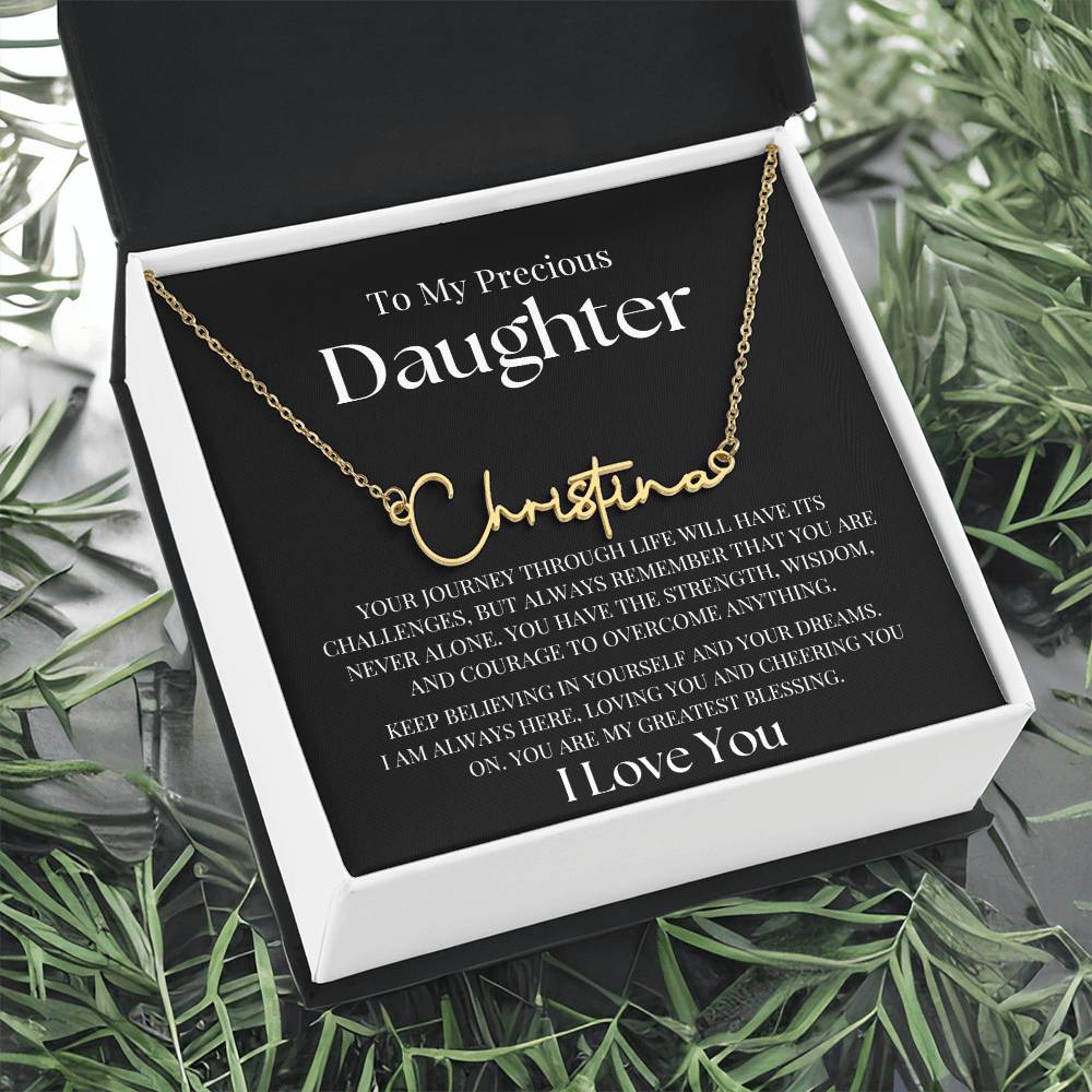 To My Precious Daughter | Name Necklace