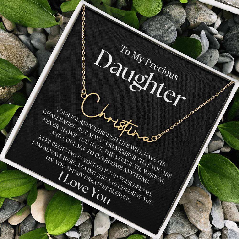 To My Precious Daughter | Name Necklace