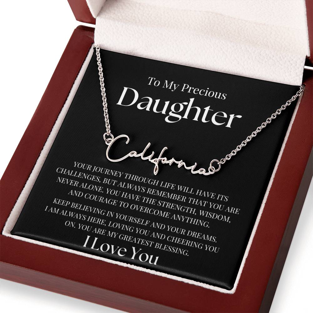 To My Precious Daughter | Name Necklace