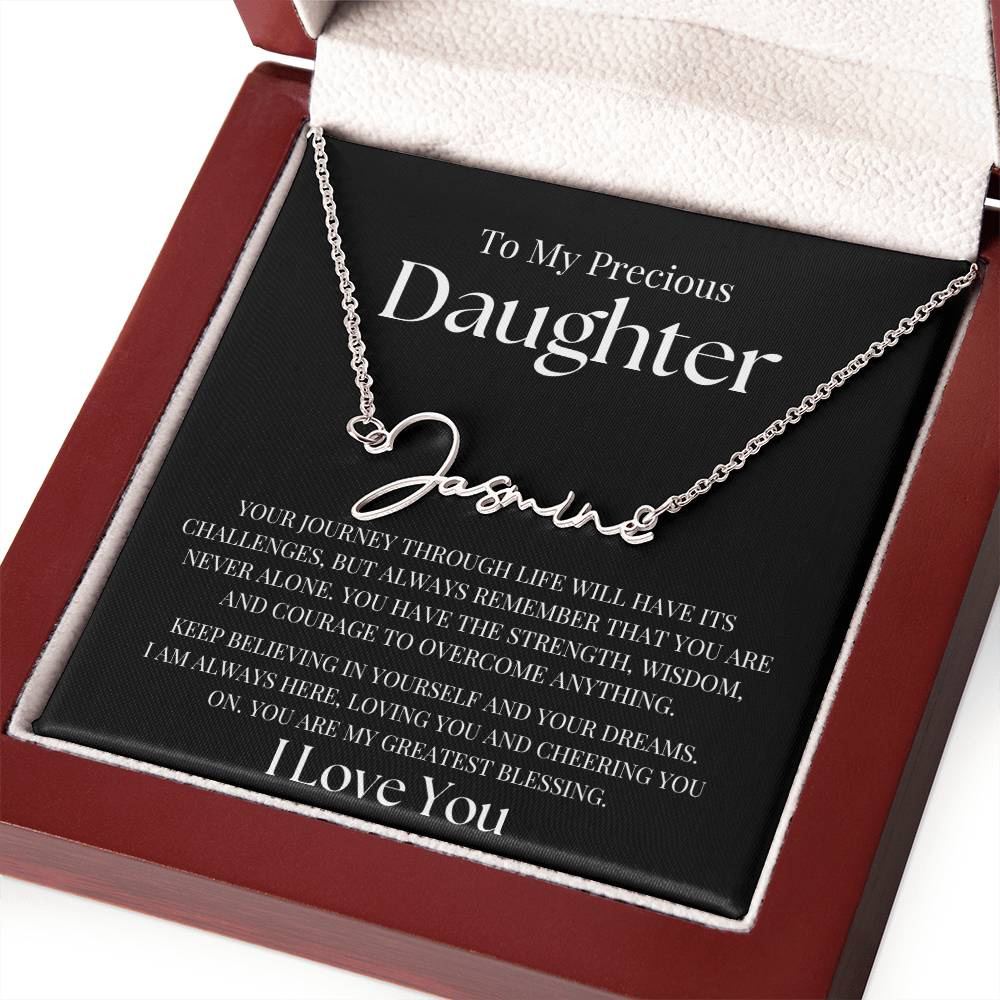 To My Precious Daughter | Name Necklace