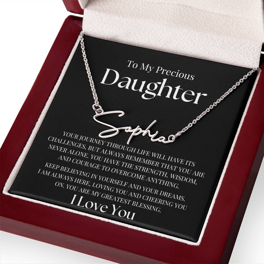 To My Precious Daughter | Name Necklace