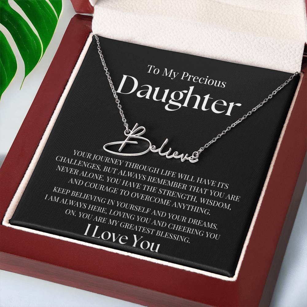 To My Precious Daughter | Name Necklace