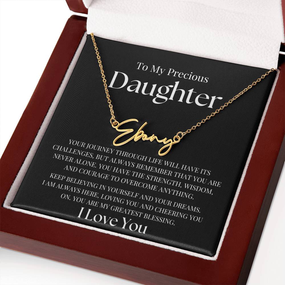 To My Precious Daughter | Name Necklace