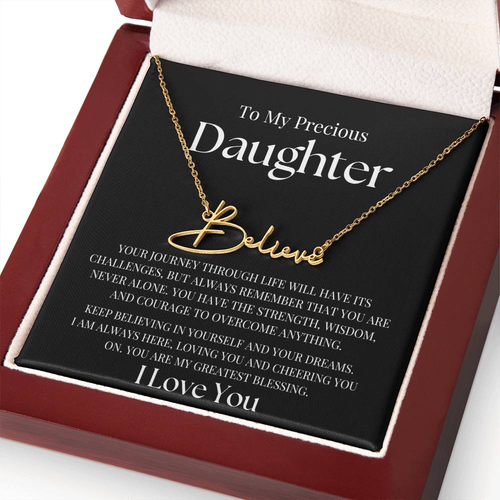 To My Precious Daughter | Name Necklace