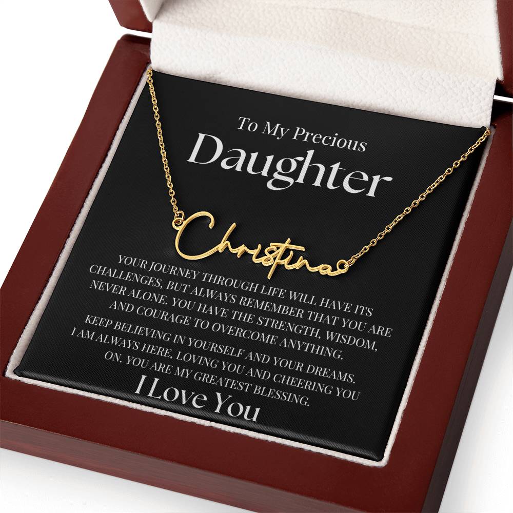 To My Precious Daughter | Name Necklace