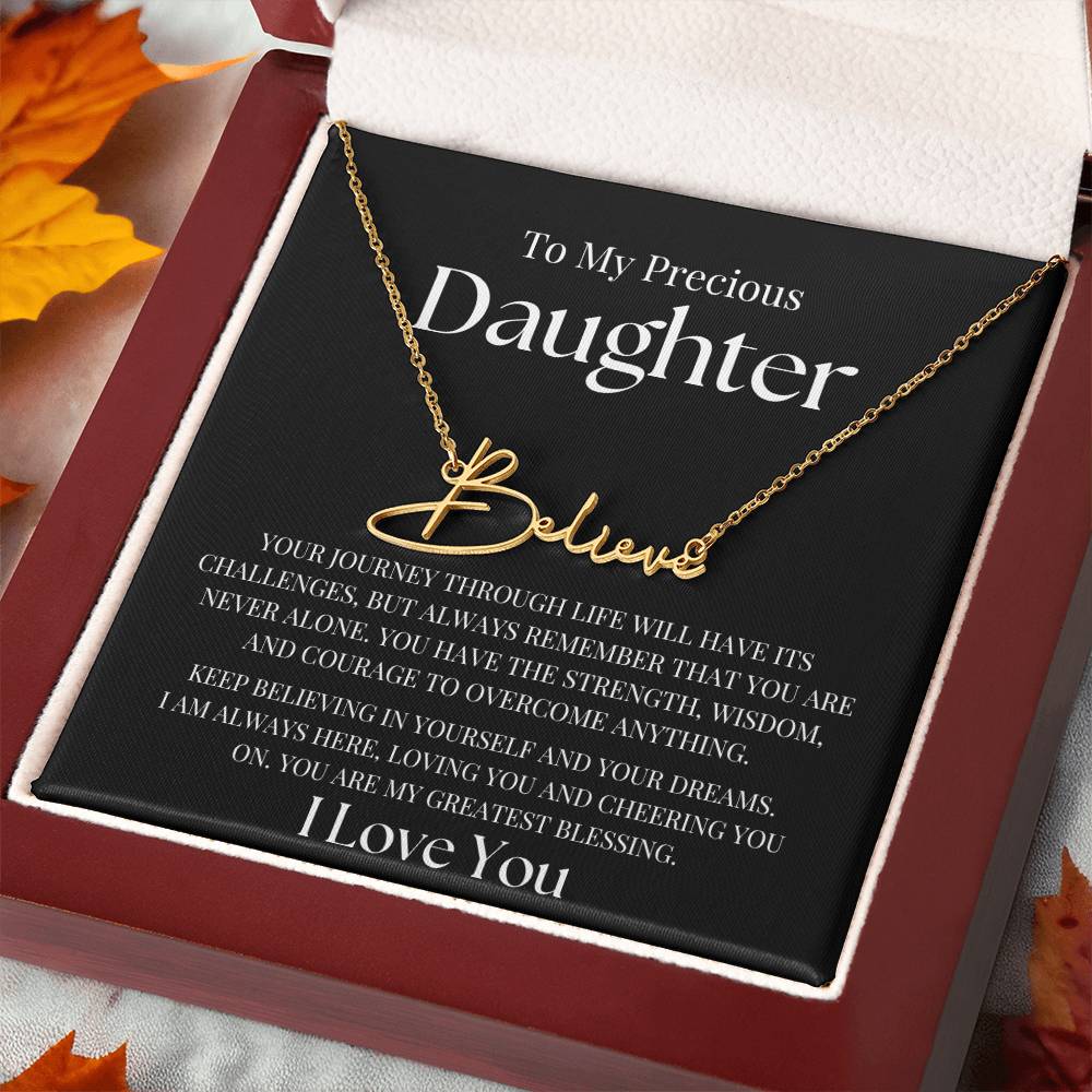 To My Precious Daughter | Name Necklace