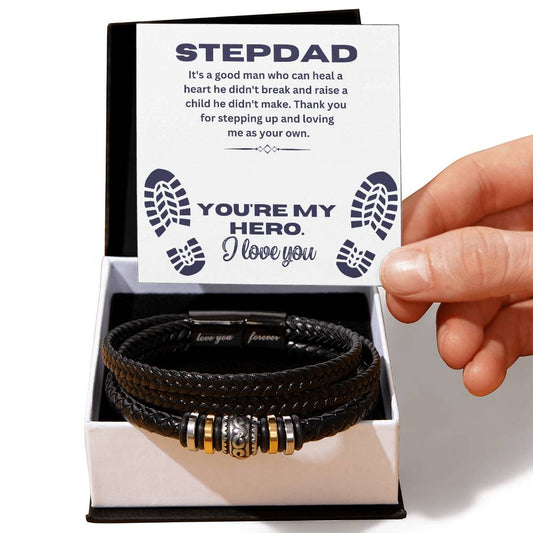 To My Stepdad | Men's "Love You Forever" Bracelet