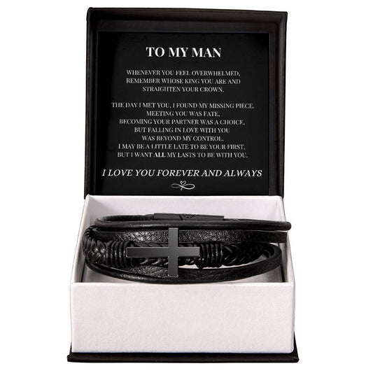 To My Man - Cross Bracelet