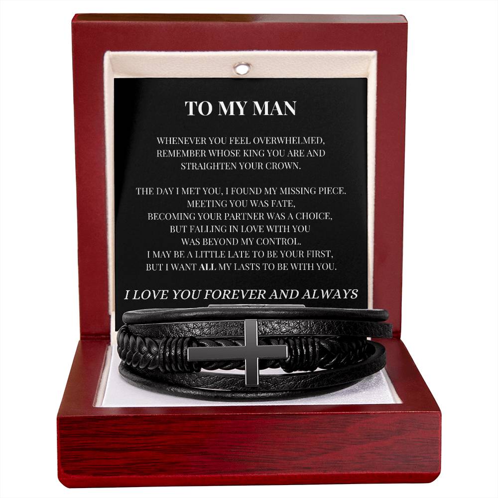 To My Man - Cross Bracelet