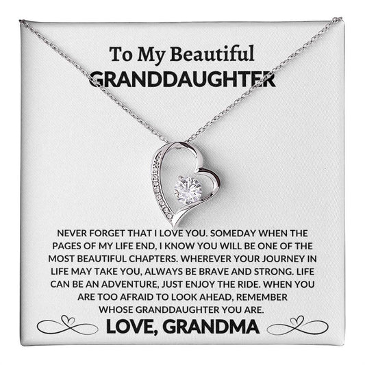 To My Beautiful Granddaughter - Forever Love Necklace